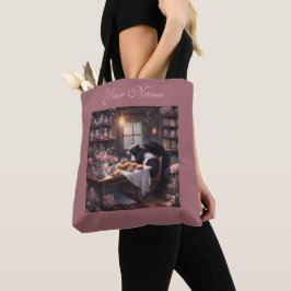 Whimsical Skunk Teashop Böcker och Rosor Sommar Tygkasse