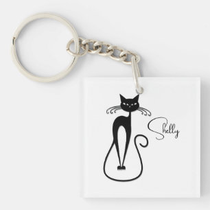 Whimsical Smal Svart Katt Personlig