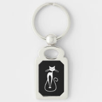 Whimsical Smal Vit Katt 