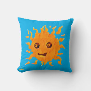 Whimsical Smiling Sol Kudde
