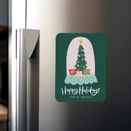 Whimsical Snö Globe non-Photo Helgdag Magnet