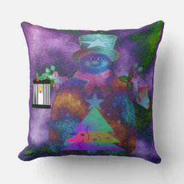 "Whimsical Snögubbe" Dekorativ kudde