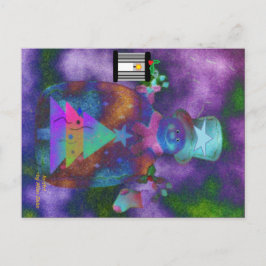 "Whimsical Snögubbe" julvykort Vykort