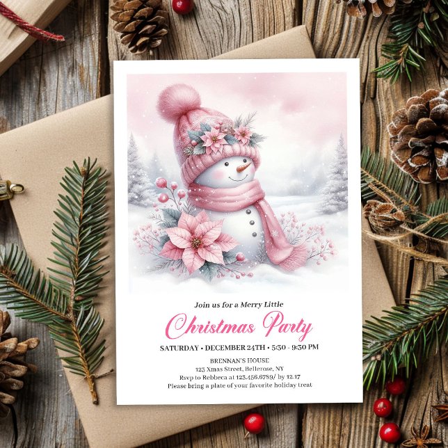 Whimsical Snöig Skog Barn Digital Nedladdning Jul Inbjudningar (Whimsical Snowy Forest Kids Digital Download Christmas Invitation

)