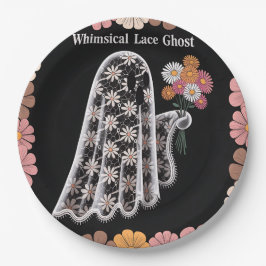 Whimsical Snöre Ghost Illustration med Blommigt
