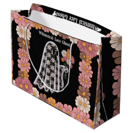 Whimsical Snöre Ghost Illustration med Blommigt
