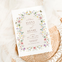 Whimsical Soft Wildblommor Cottage Garden Wedding