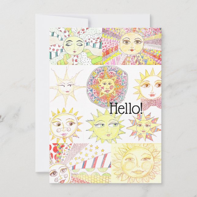 Whimsical Sol - Flat Card Tack Kort (Framsida)