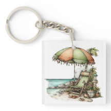 WHIMSICAL SOMMAR STRANDSTOL PARAPLY OCH HANDDUKAR