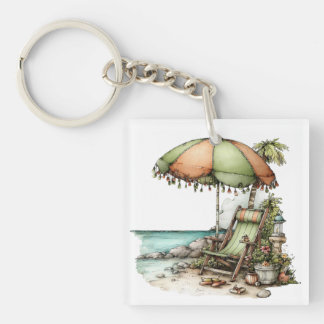 WHIMSICAL SOMMAR STRANDSTOL PARAPLY OCH HANDDUKAR