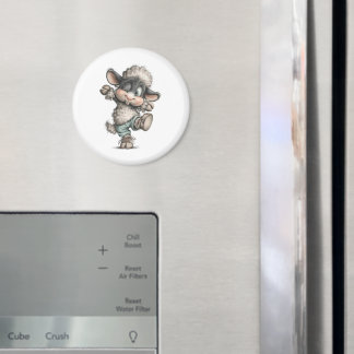 Whimsical Söt Får Magnet