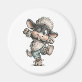 Whimsical Söt Får Magnet