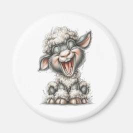 Whimsical Söt Får Magnet
