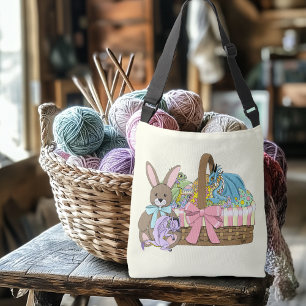 Whimsical söta fantasidrakar påskkorg  axelväska