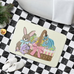 Whimsical söta fantasidrakar påskkorg  badrumsmatta