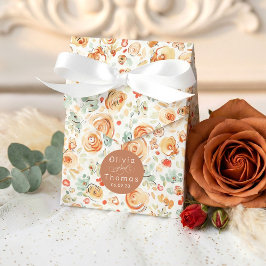 Whimsical söta handritade jordnära blommor bröllop presentaskar