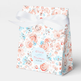 Whimsical söta handritade pastellfärgade blommor b presentaskar