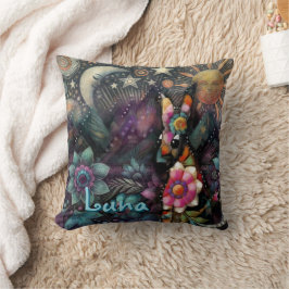 Whimsical Southwest Coyote Animal Personlig Kudde