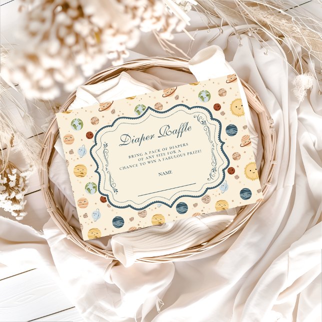 Whimsical Space Nursery Diapper Raffle Tilläggskort (Skapare uppladdad)