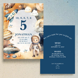 Whimsical Space Personalized Birthday Invitation Inbjudningar