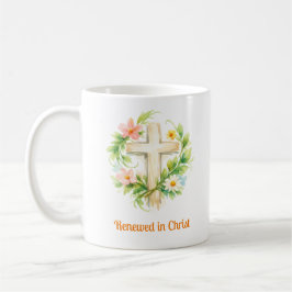 Whimsical Spring Cross Mug - Custom Easter Design Kaffemugg