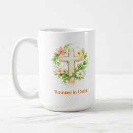 Whimsical Spring Cross Mug - Custom Easter Design Kaffemugg