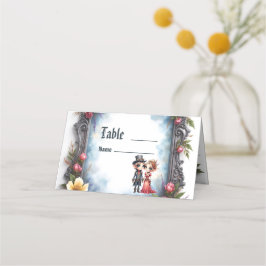 Whimsical Steampunk Älva Bröllop  Placeringskort