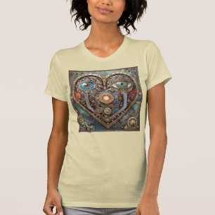 Whimsical Steampunk Hjärta Jag Ser Dig Jag Älskar T Shirt