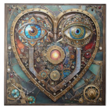 Whimsical Steampunk Hjärtat Jag Ser Dig Jag Älskar