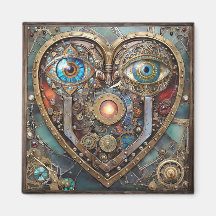 Whimsical Steampunk Hjärtat Jag Ser Dig Jag Älskar