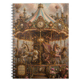 Whimsical Steampunk Karusell Anteckningsbok