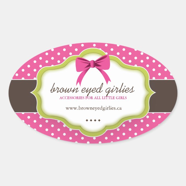 Whimsical Stickers Ovalt Klistermärke (Framsida)