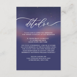 Whimsical Stjärnklar Natt Script Modern Tilläggskort