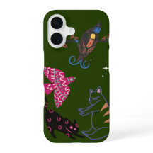 Whimsical Stjärnklar Skogs Djur Telefonfodral -