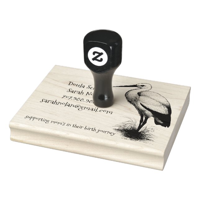 Whimsical Stork Doula Stämpel (Stämpel)