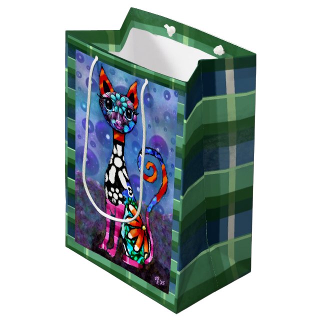 Whimsical Storögd Funky Abstrakt Kitty Katt (Framsidan Vinklad)