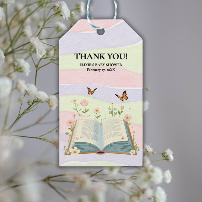 Whimsical Storybook Baby Shower Presentetikett (Skapare uppladdad)
