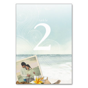 Whimsical strandfoto bordsnummer