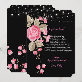 Whimsical String Ljus Blac blir min brud Inbjudningar