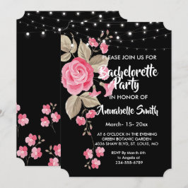 Whimsical String Ljus Black-bachelor Inbjudningar