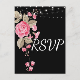 Whimsical String Ljus Black OSA Inbjudan Vykort