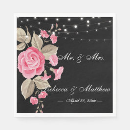 Whimsical String Ljus Black Pappersservett