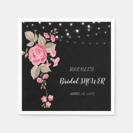 Whimsical String Ljus Black Pappersservett