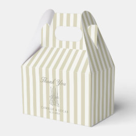 Whimsical Stripe Grön Bröllop Presentaskar