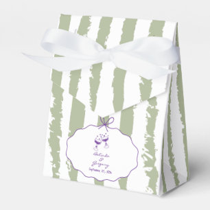 Whimsical Stripes Handskriven Målad Bröllop Presentaskar