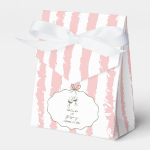 Whimsical Stripes Handskriven Målad Bröllop Presentaskar
