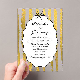 Whimsical Stripes Handwritten Painted Wedding 