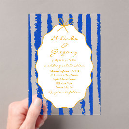 Whimsical Stripes Handwritten Painted Wedding 