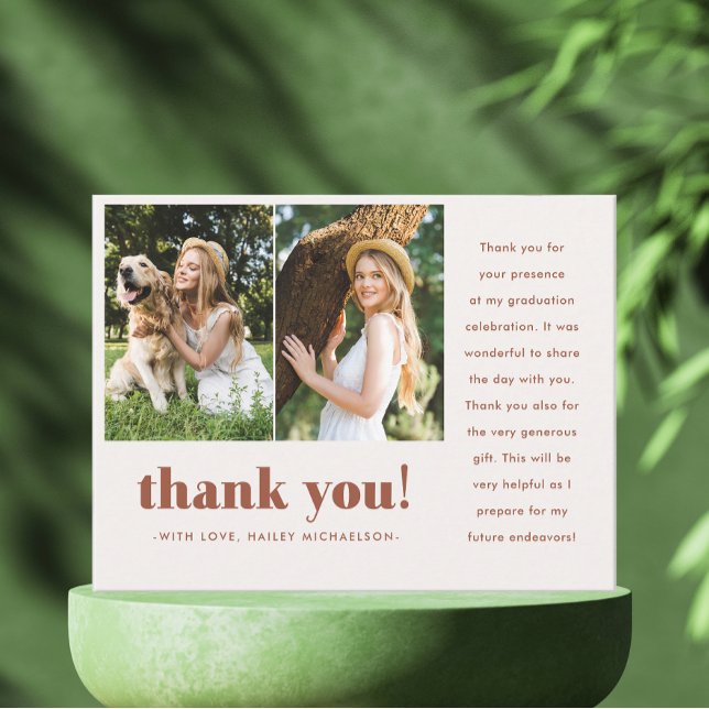 Whimsical Studenten Two Photo Tack Vykort (Skapare uppladdad)