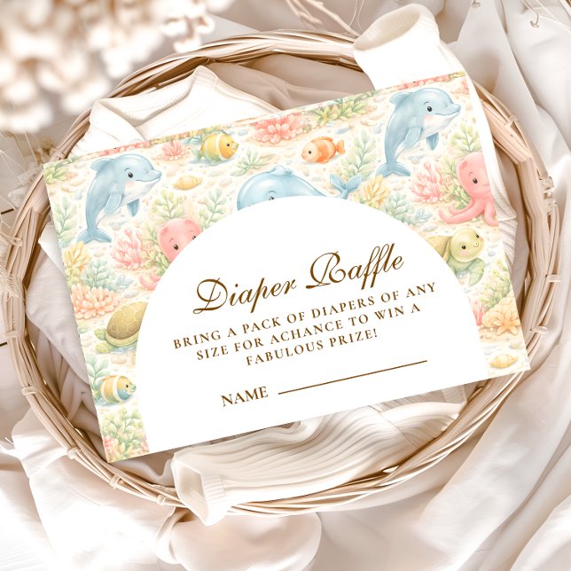 Whimsical Summer Animals Diapper Raffle Tilläggskort (Skapare uppladdad)